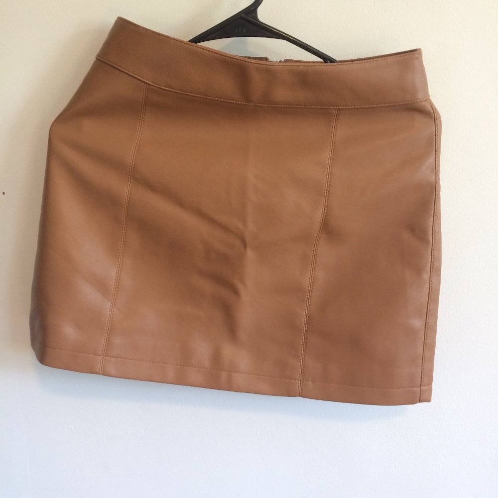Faux Leather Mini Skirt